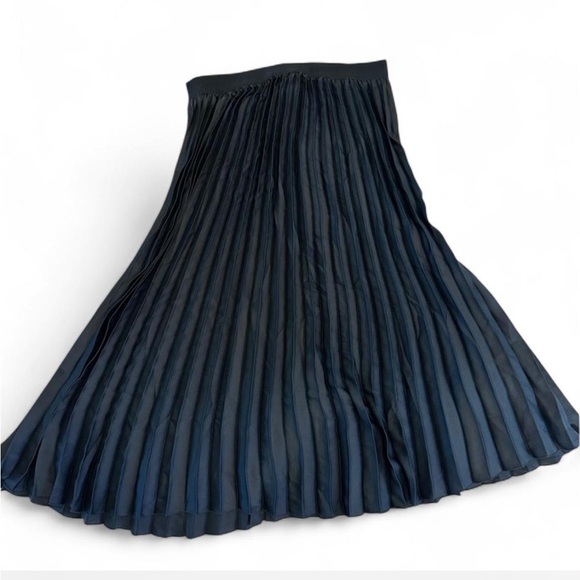 DR2 Dresses & Skirts - DR2 Midnight Black A-Line Pleated Plisse Skirt